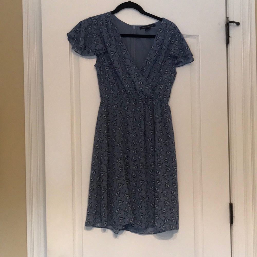 French connection blue ditsy floral dress.